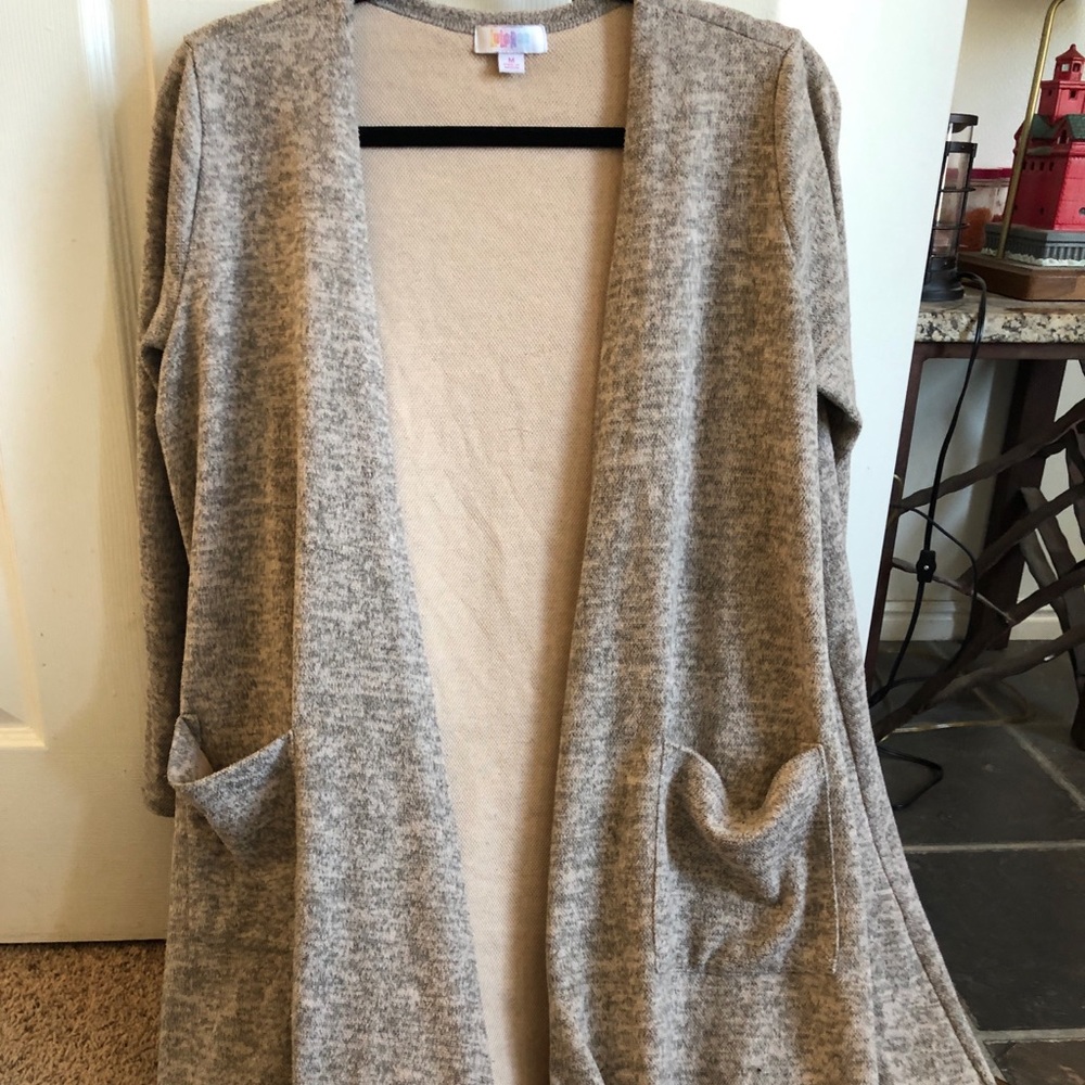 LuLaRoe, oatmeal, Sarah duster cardigan